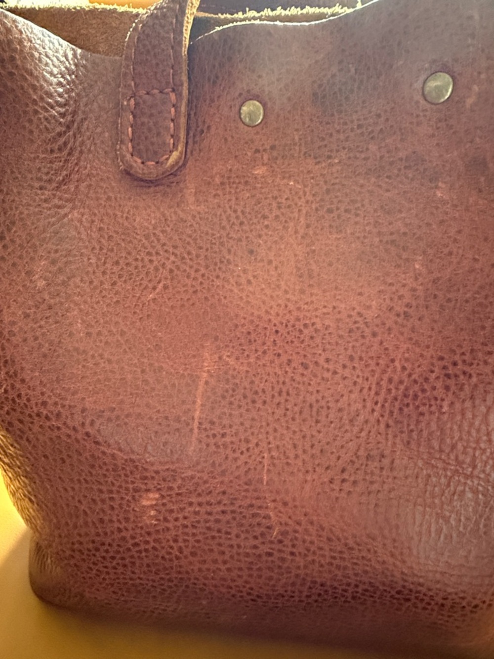 Portland Leather Brown Convertible Shoulder Tote - Picture 4 of 7